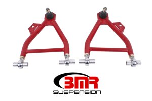 Ford Mustang Control Arms - Front - BMR Suspension - Coilover Only w/ Adj. Rod End and STD. Ball Joint - Red - `94-`04